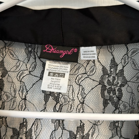 Dreamgirls Sexy Black Robe Size Large - Picture 2 of 2